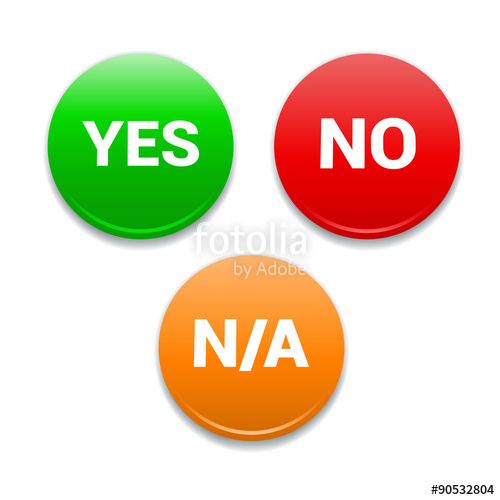 500x500 Yes, No, Na Round Icons Stock Image And Royalty Free Vector