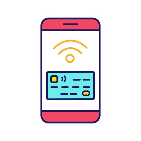 450x450 Nfc Smartphone Signal Color Icon Nfc Phone Near Field