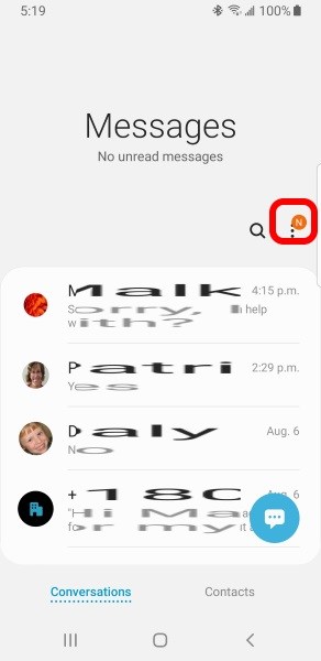 292x600 Solved What Is The Orange N On My Samsung Cell Phone Messaging