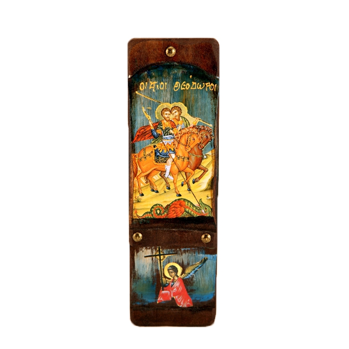 700x700 Wooden Icon Saints Theodore Cm