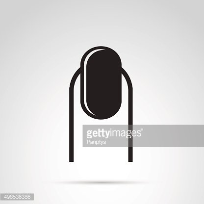 416x416 Nail Icon Isolated On White Premium Clipart