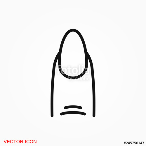 500x500 Nail Icon Logo, Illustration, Vector Sign Symbol For Design Stock