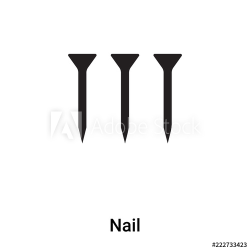 500x500 Nail Icon Vector Isolated On White Background, Logo Concept
