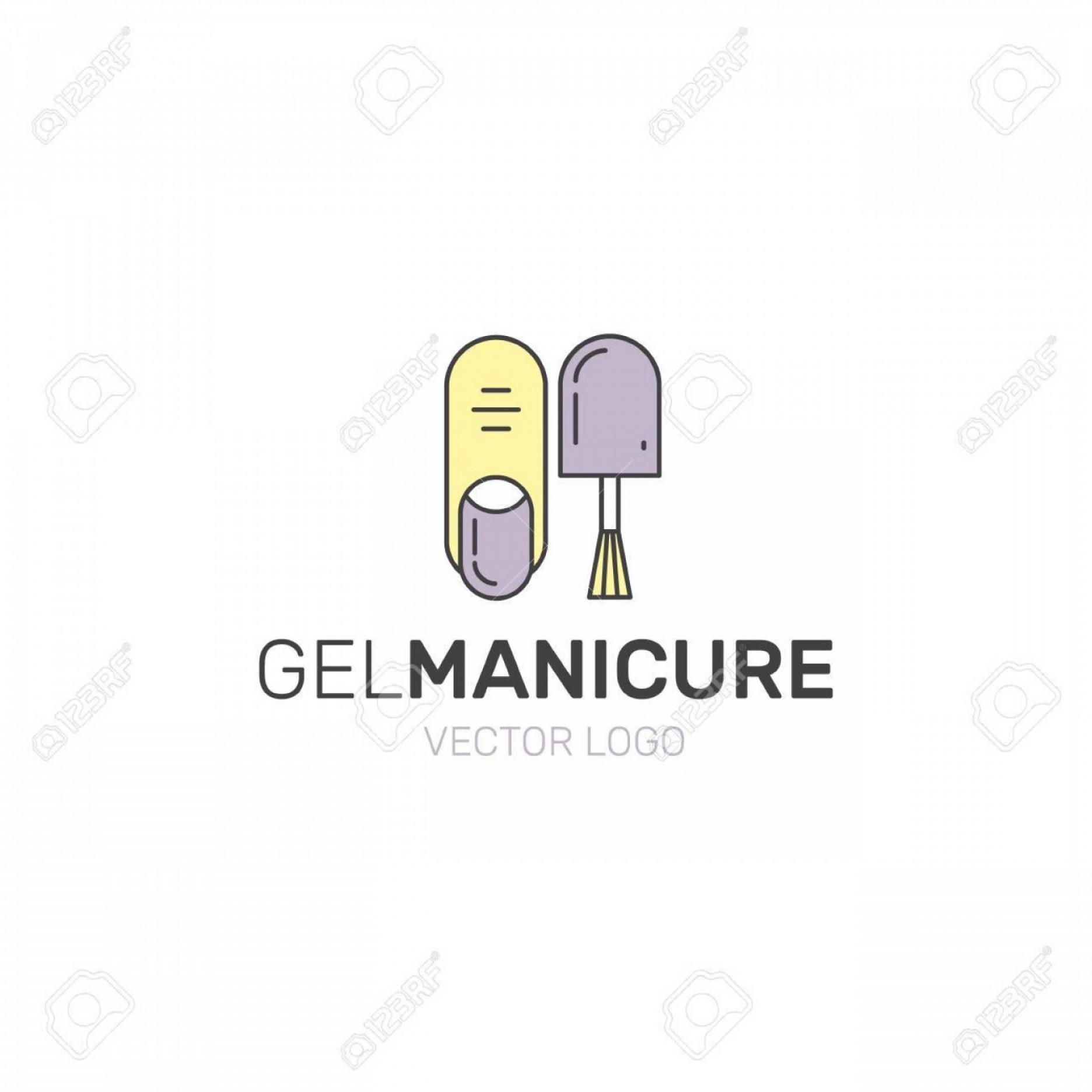 1872x1872 Photostock Vector Vector Icon Style Illustration Logo For Manicure