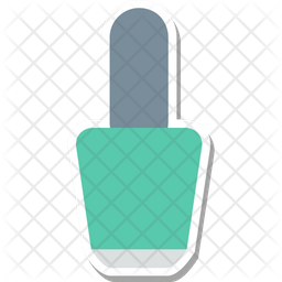 256x256 Nail Polish Icon Of Colored Outline Style