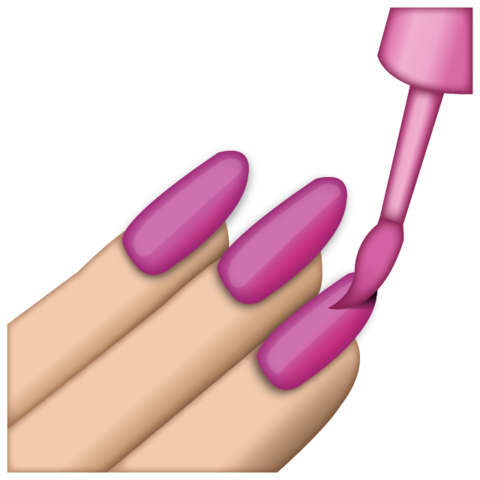 480x480 Download Pink Nail Polish Emoji Emoji Island