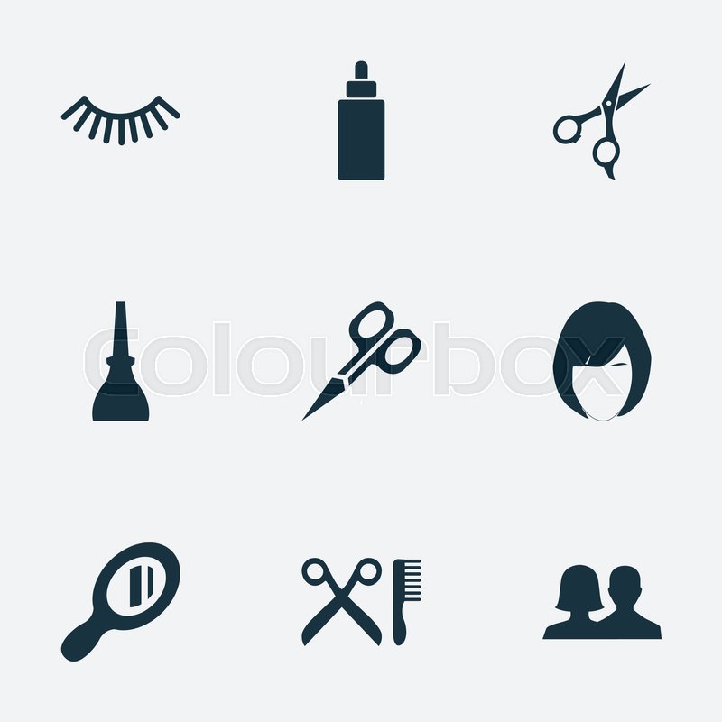 800x800 Vector Illustration Set Of Simple Stock Vector Colourbox
