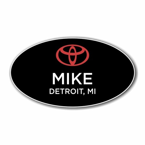 500x500 Icon Only Toyota Black Oval Name Badge