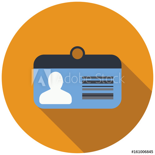 500x500 Name Badge Flat N Flat Design Vector Illustration