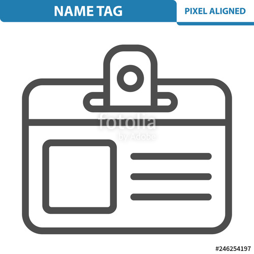 500x500 Name Tag Icon Stock Image And Royalty Free Vector