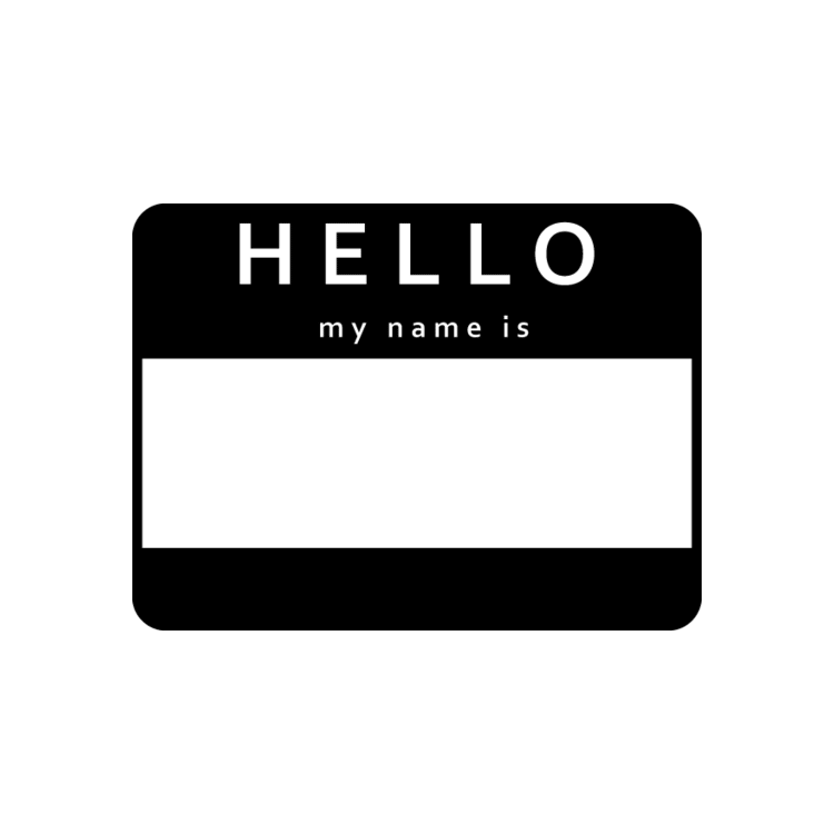 Blank Name Tag PNG