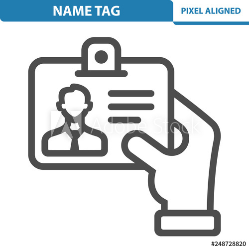 500x500 Name Tag Icon