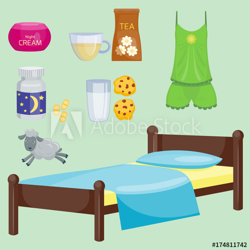 500x500 Sleep Icons Vector Illustration Set Collection Nap Icon Moon Relax