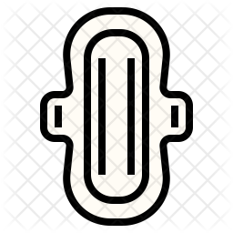 256x256 Sanitary Napkn Of Colored Outline Style