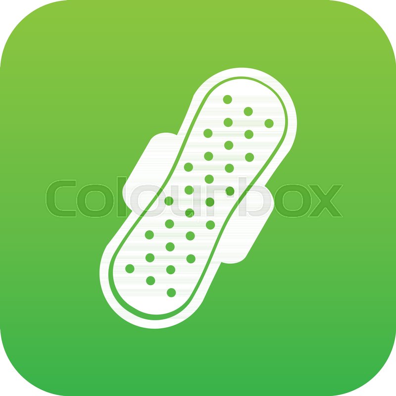 800x800 Sanitary Napkn Digital Green For Stock Vector Colourbox