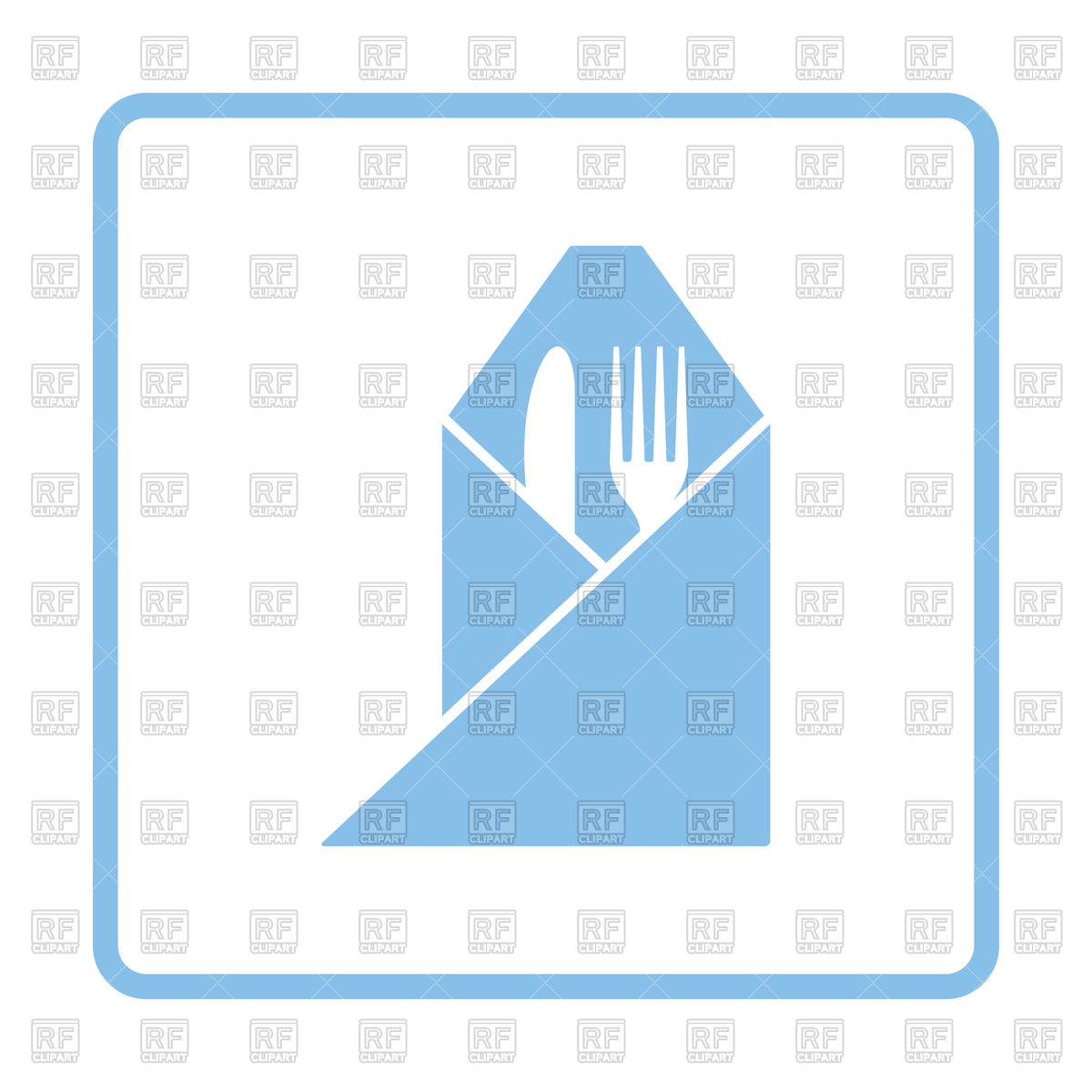 1200x1200 Fork And Knife Wrapped Napkn Vector Image Of Signs, Symbols