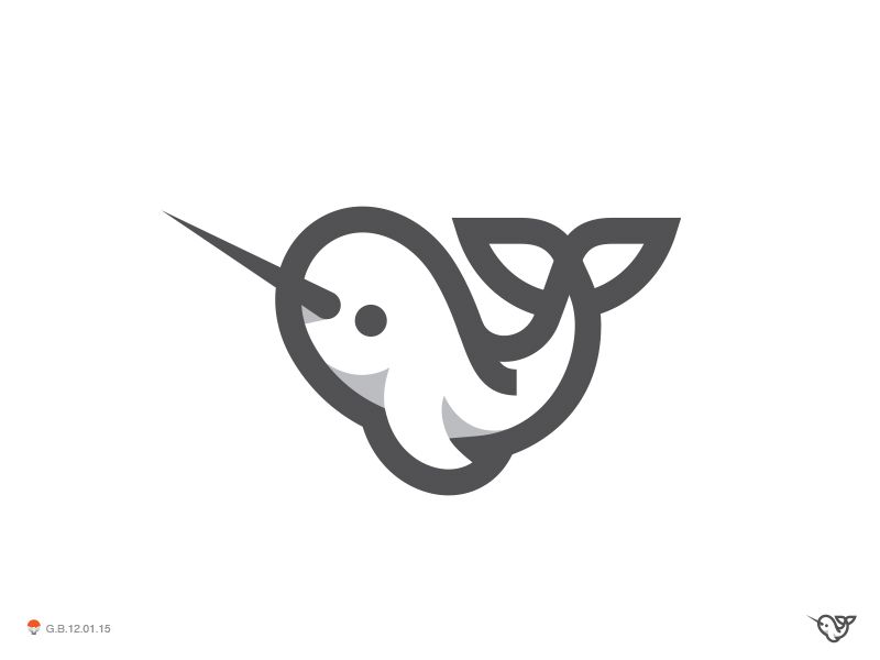800x600 Narwhal Illustration Logo Design Inspiration, Graphic Design