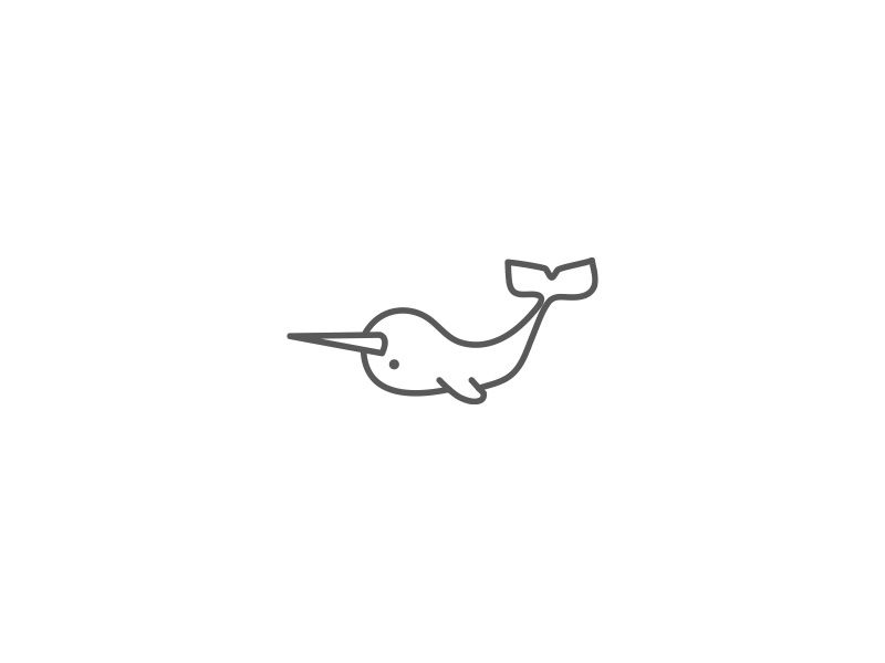 800x600 Narwhal Thin Line Icon
