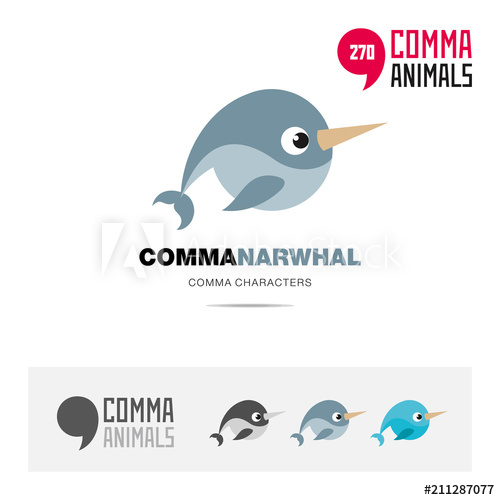 500x500 Narwhal Animal Concept Icon Set And Modern Brand Identity Logo
