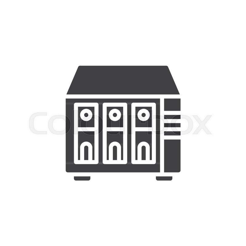 800x800 Nas Server Icon Vector, Filled Flat Stock Vector Colourbox