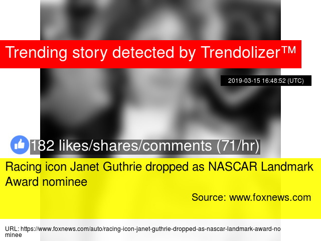 640x480 Racing Icon Janet Guthrie Dropped As Nascar Landmark Award Nominee