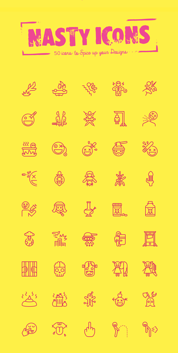 Nasty Icons Icons Set Graphicburger 600x1191 Nasty Icons Icons Set Graphicburger