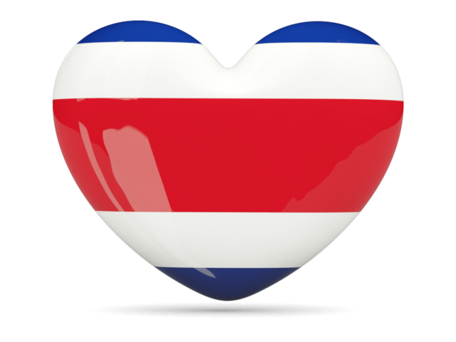 640x480 Images Of Costa Rica Flag Heart Icon Illustration