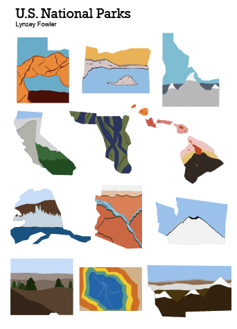342x474 National Parks Icons On Behance