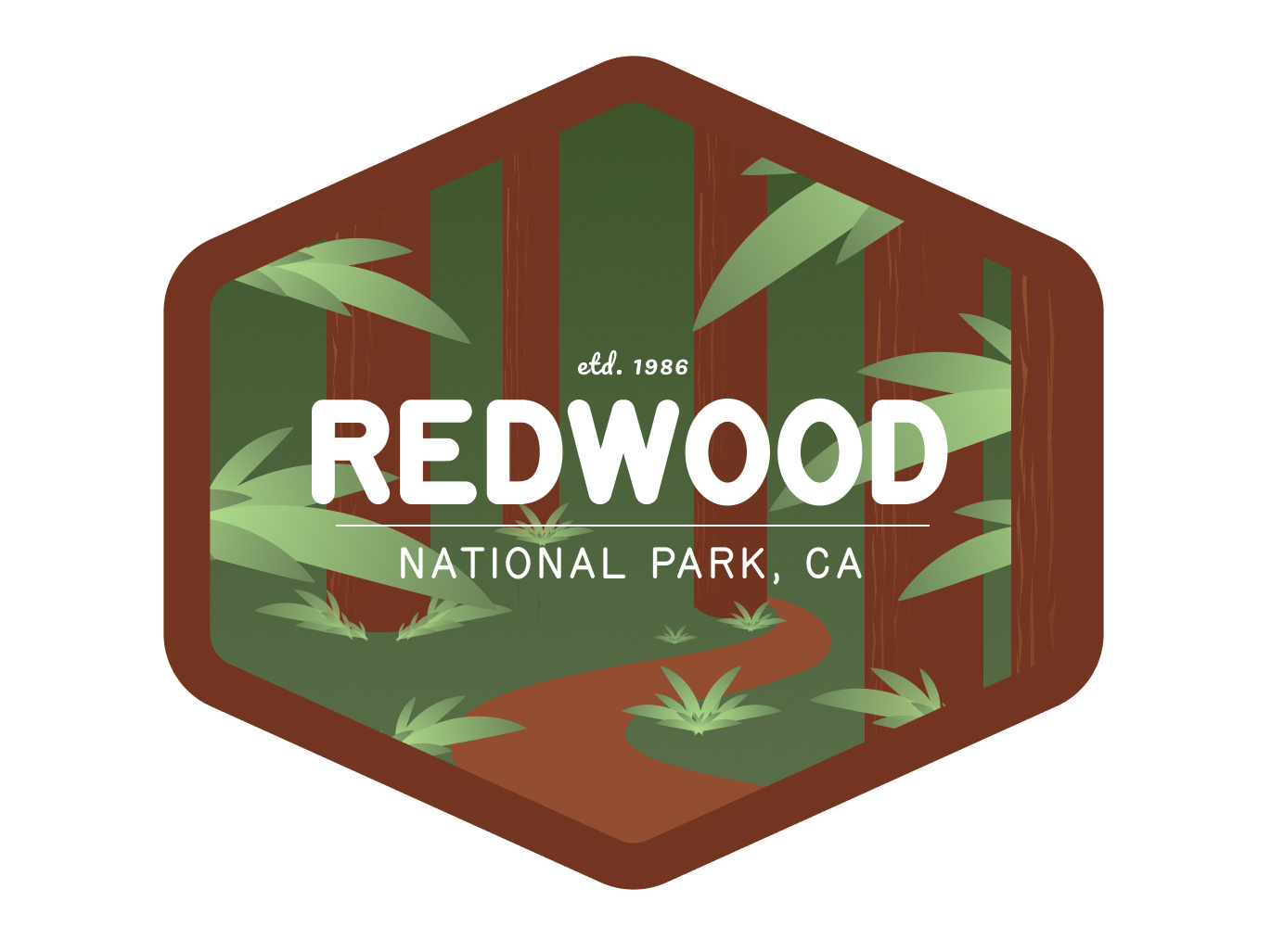 1370x1027 Redwood National Park Badge