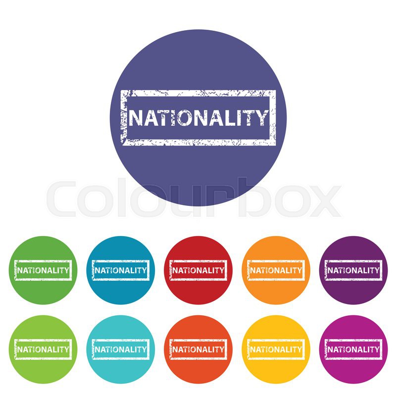 800x800 Nationality Web Flat Icon In Different Stock Vector Colourbox
