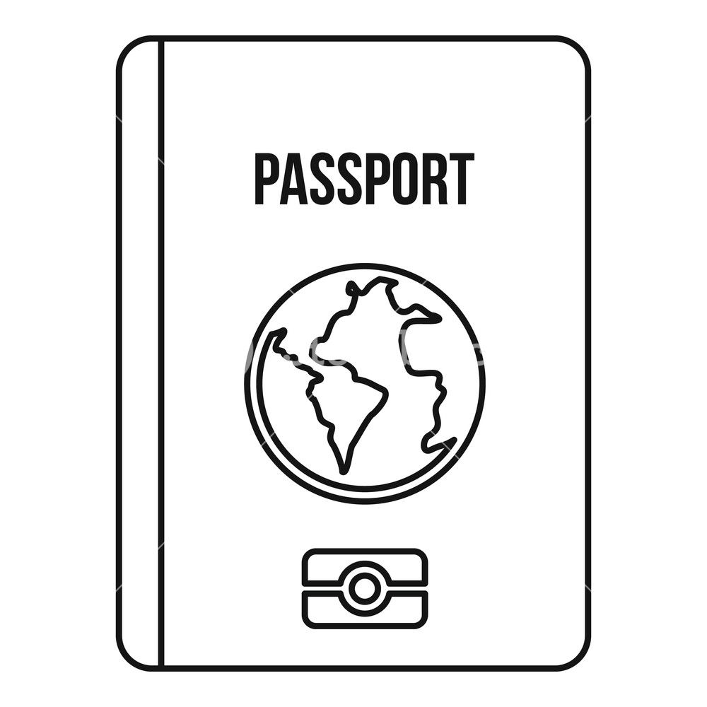 1000x1000 Passport Icon Outline Illustration Of Passport Vector Icon