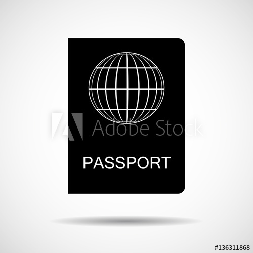 500x500 Passport Vector Icon Document, Personal Identification