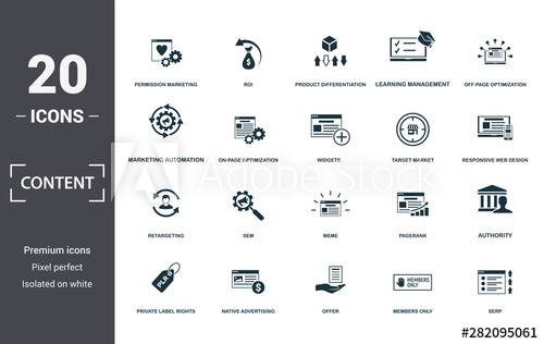 500x316 Content Icon Set Contain Filled Flat Members Only, Native