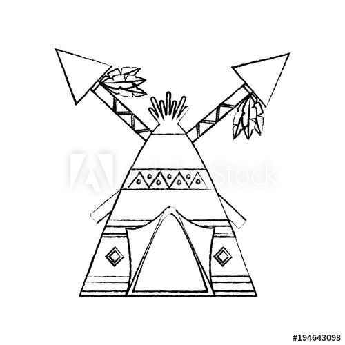 500x500 Teepee Home Native American Icon Image Vector Illustration Design
