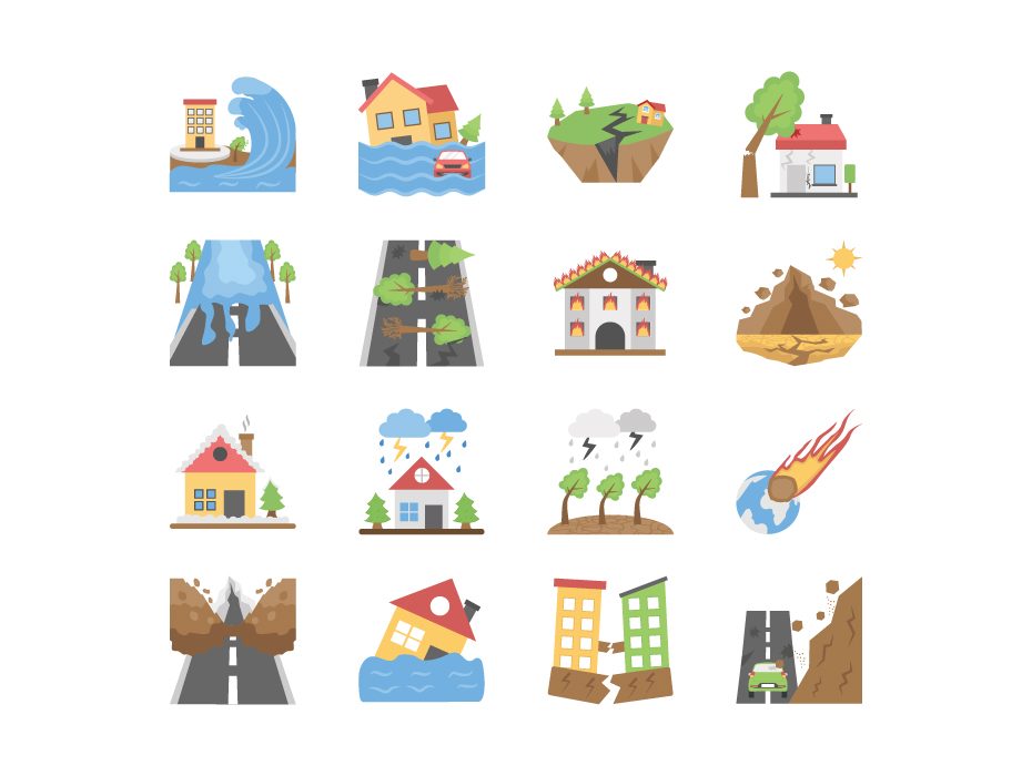 930x700 Natural Disaster Icons Frebers