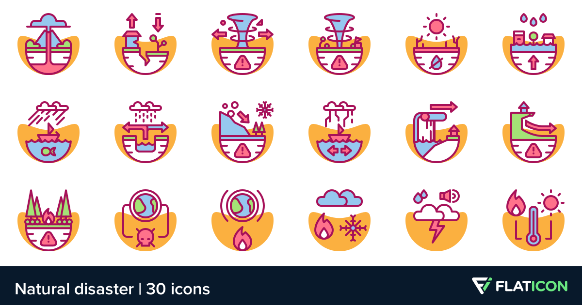 1200x630 Natural Disaster Premium Icons