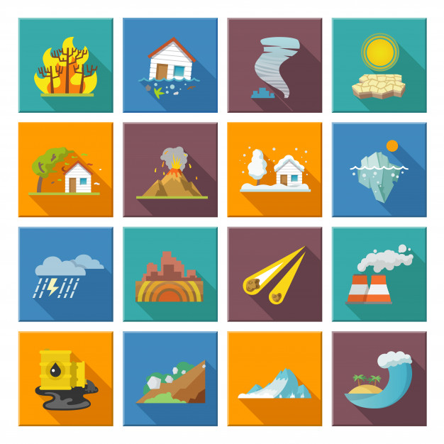 626x626 Natural Disaster Icons Vector Free Download