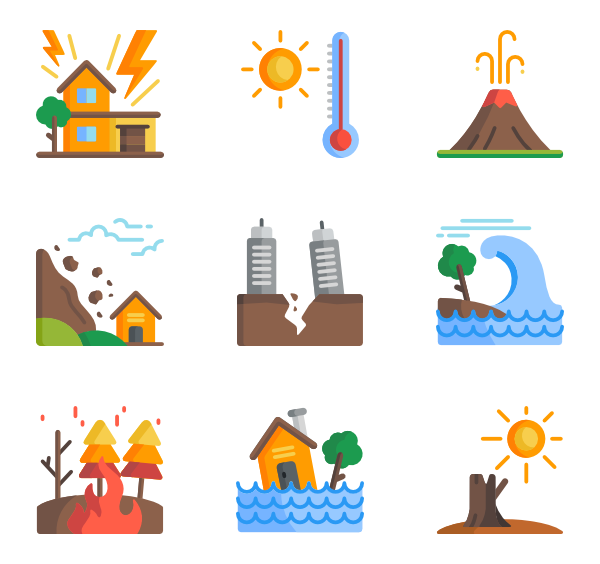 600x564 Insurance Natural Disaster Icons