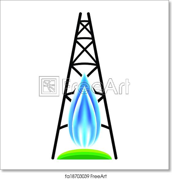 561x581 Free Art Print Of Natural Gas Fracking Icon An Image Of A Natural