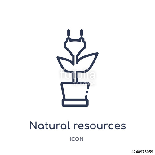 Natural Resources Icon From Technology Outline Collection Thin 500x500 Natural Resources Icon From Technology Outline Collection Thin