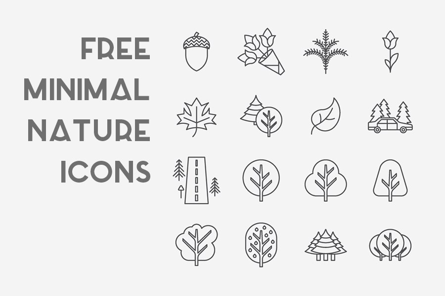 900x600 Free Minimal Nature Icons Free Design Resources