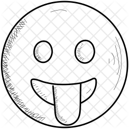 256x256 Naughty Emoji Icon Of Doodle Style