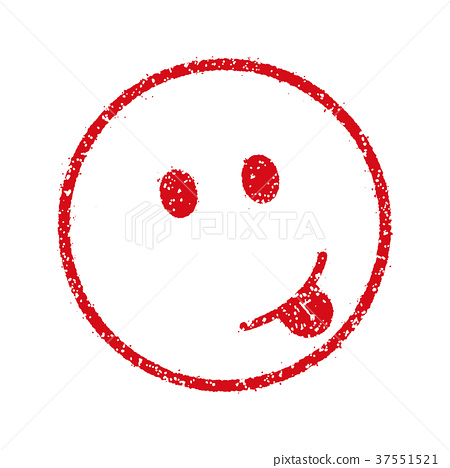450x468 Stamp Style Smiley Mark Illustration Icon
