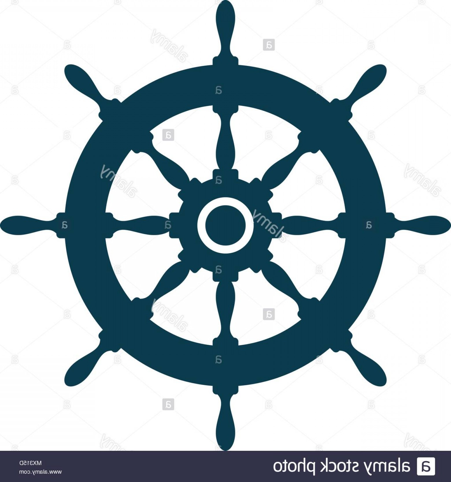 1560x1668 Flat Ship Wheel On White Background Nautical Icon Design Image