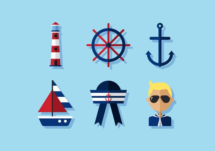 700x490 Vector Nautical Icon Set