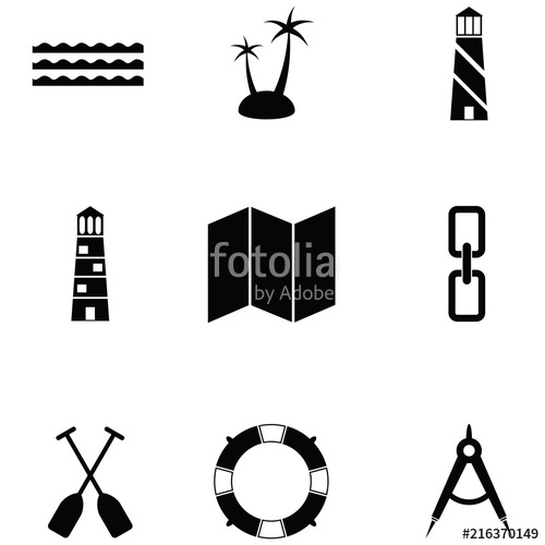 500x500 Nautical Icon Set Stock Image And Royalty Free Vector