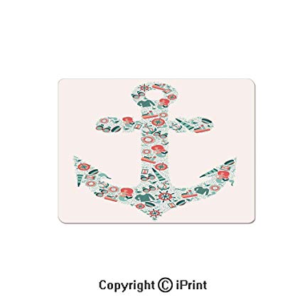 425x425 Oversized Mouse Pad, Nautical Icon Shape