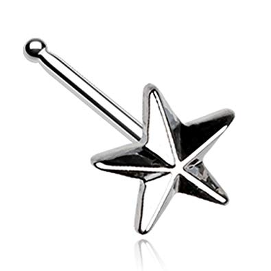 395x395 Nautical Star Icon Nose Stud Ring