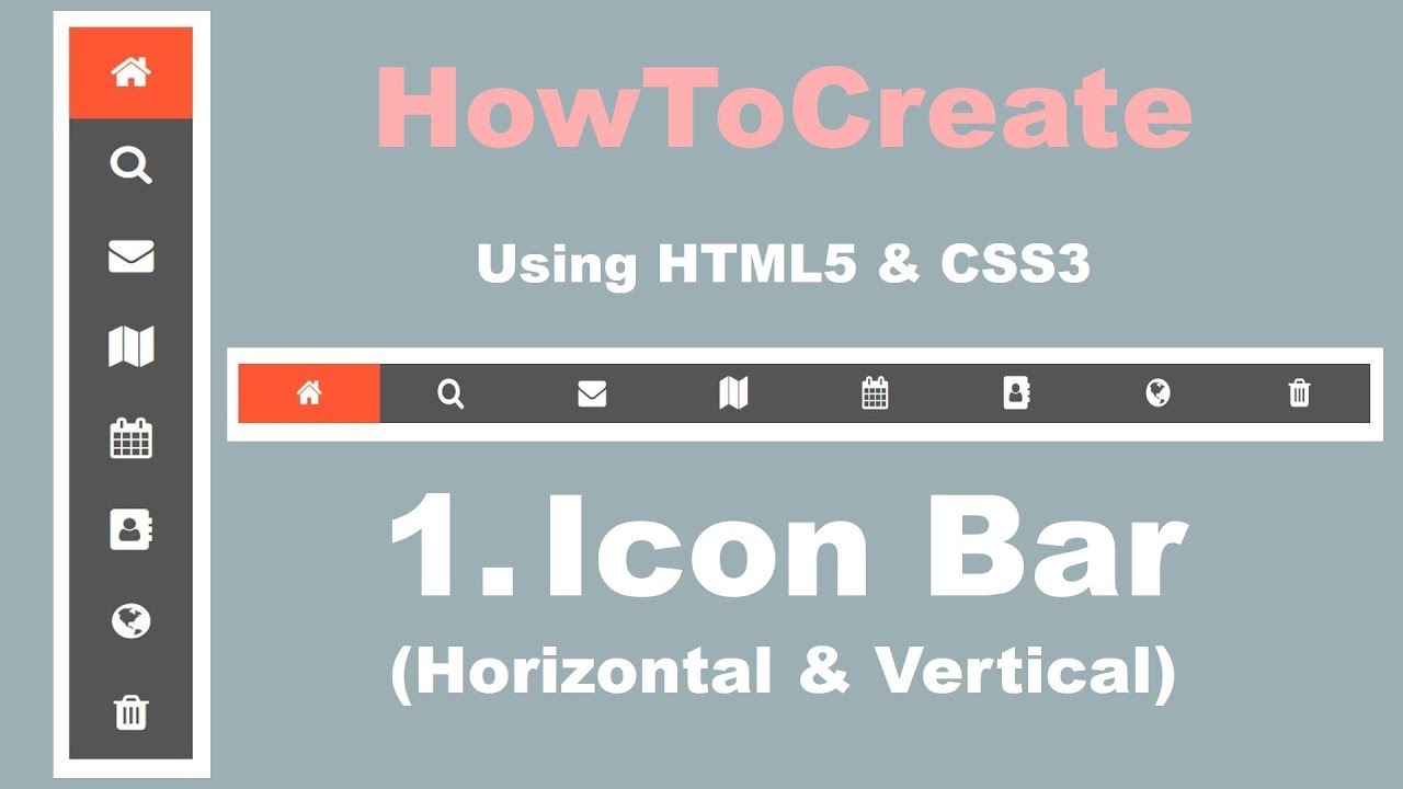 1280x720 Horizontal Vertical Icon Bar Menu Howtocreate Series
