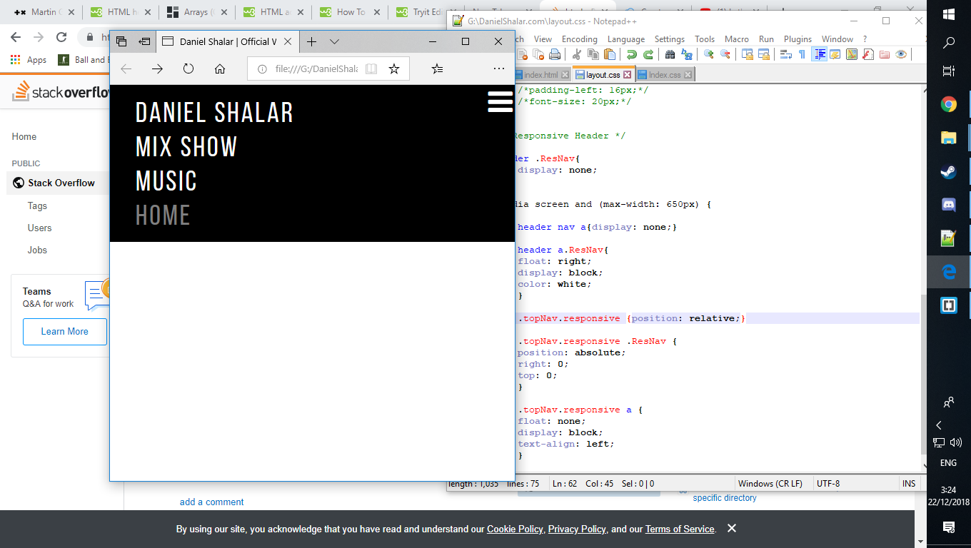 1360x768 Responsive Top Nav Bar Moving Up Bug